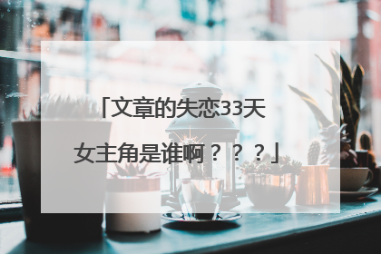 文章的失恋33天 女主角是谁啊???