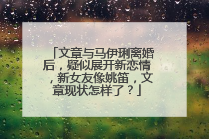文章与马伊琍离婚后,疑似展开新恋情,新女友像姚笛,文章现状怎样了?