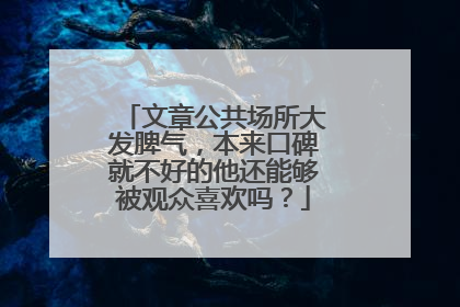 文章公共场所大发脾气，本来口碑就不好的他还能够被观众喜欢吗？