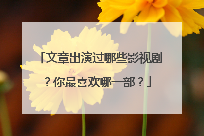 文章出演过哪些影视剧?你最喜欢哪一部?