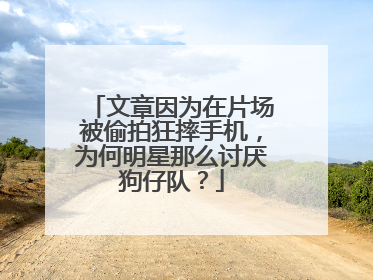 文章因为在片场被偷拍狂摔手机,为何明星那么讨厌狗仔队?