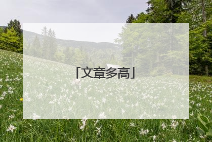 文章多高