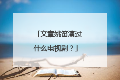 文章姚笛演过什么电视剧？