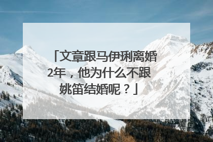 文章跟马伊琍离婚2年，他为什么不跟姚笛结婚呢？