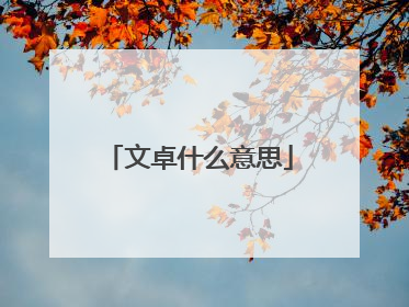 文卓什么意思