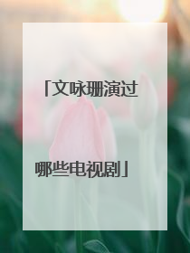 文咏珊演过哪些电视剧