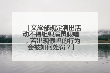 文旅部规定演出活动不得组织演员假唱，若出现假唱的行为会被如何处罚？