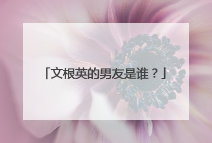 文根英的男友是谁？