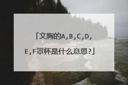 文胸的A,B,C,D,E,F罩杯是什么意思?