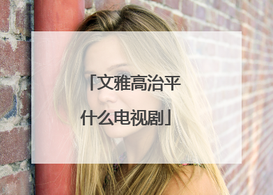 文雅高治平什么电视剧