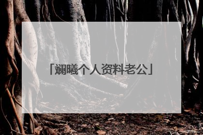 斓曦个人资料老公