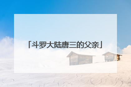 斗罗大陆唐三的父亲