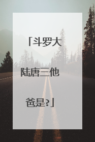 斗罗大陆唐三他爸是?