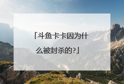 斗鱼卡卡因为什么被封杀的?