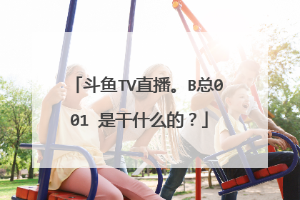 斗鱼TV直播。B总001 是干什么的?