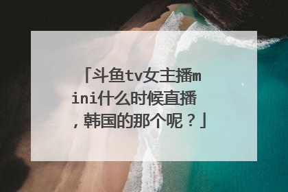 斗鱼tv女主播mini什么时候直播,韩国的那个呢?