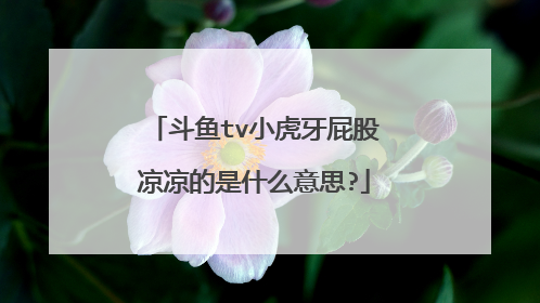 斗鱼tv小虎牙屁股凉凉的是什么意思?