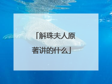 斛珠夫人原著讲的什么