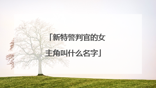 新特警判官的女主角叫什么名字