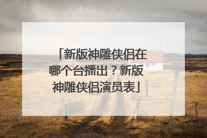 新版神雕侠侣在哪个台播出？新版神雕侠侣演员表