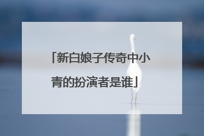 新白娘子传奇中小青的扮演者是谁