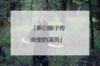 新白娘子传奇里的演员