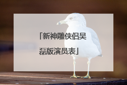 新神雕侠侣吴磊版演员表