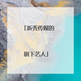 新秀传媒的旗下艺人