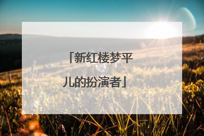 新红楼梦平儿的扮演者