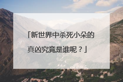 新世界中杀死小朵的真凶究竟是谁呢？