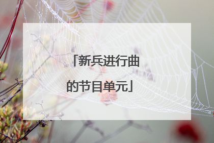 新兵进行曲的节目单元