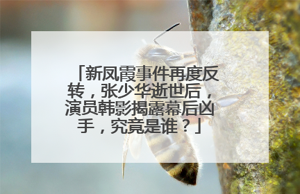 新凤霞事件再度反转，张少华逝世后，演员韩影揭露幕后凶手，究竟是谁？