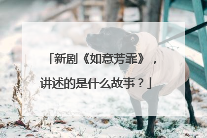 新剧《如意芳霏》，讲述的是什么故事？