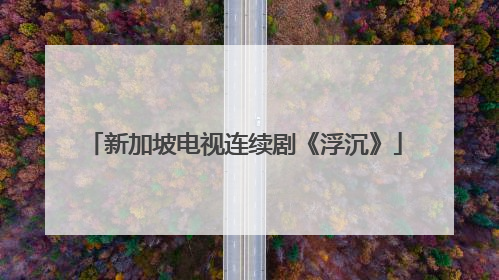 新加坡电视连续剧《浮沉》