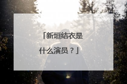 新垣结衣是什么演员？