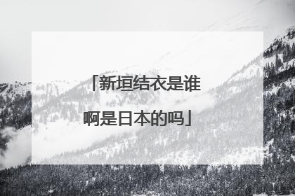 新垣结衣是谁啊是日本的吗
