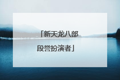 新天龙八部段誉扮演者