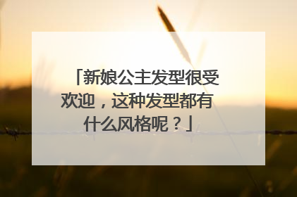 新娘公主发型很受欢迎，这种发型都有什么风格呢？