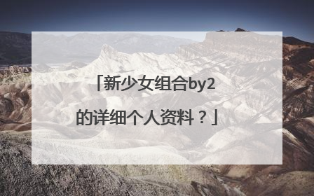 新少女组合by2的详细个人资料？
