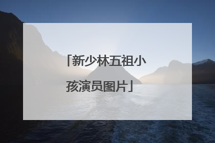 新少林五祖小孩演员图片