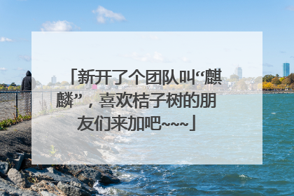 新开了个团队叫“麒麟”，喜欢桔子树的朋友们来加吧~~~