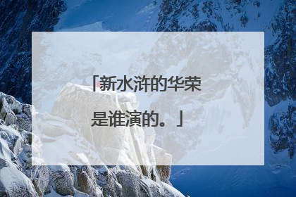 新水浒的华荣是谁演的。