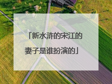 新水浒的宋江的妻子是谁扮演的