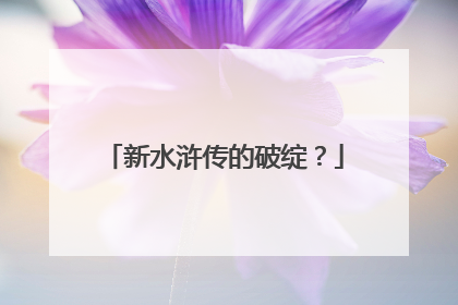 新水浒传的破绽？