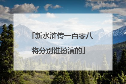 新水浒传一百零八将分别谁扮演的