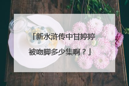 新水浒传中甘婷婷被吻脚多少集啊？
