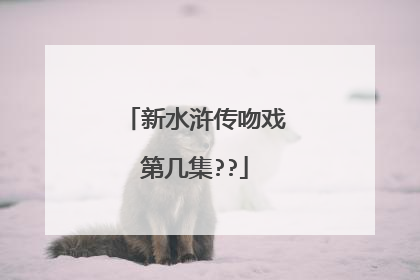 新水浒传吻戏第几集??