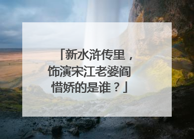 新水浒传里，饰演宋江老婆阎惜娇的是谁？