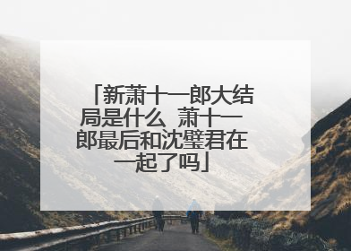 新萧十一郎大结局是什么 萧十一郎最后和沈璧君在一起了吗