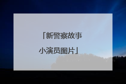 新警察故事小演员图片